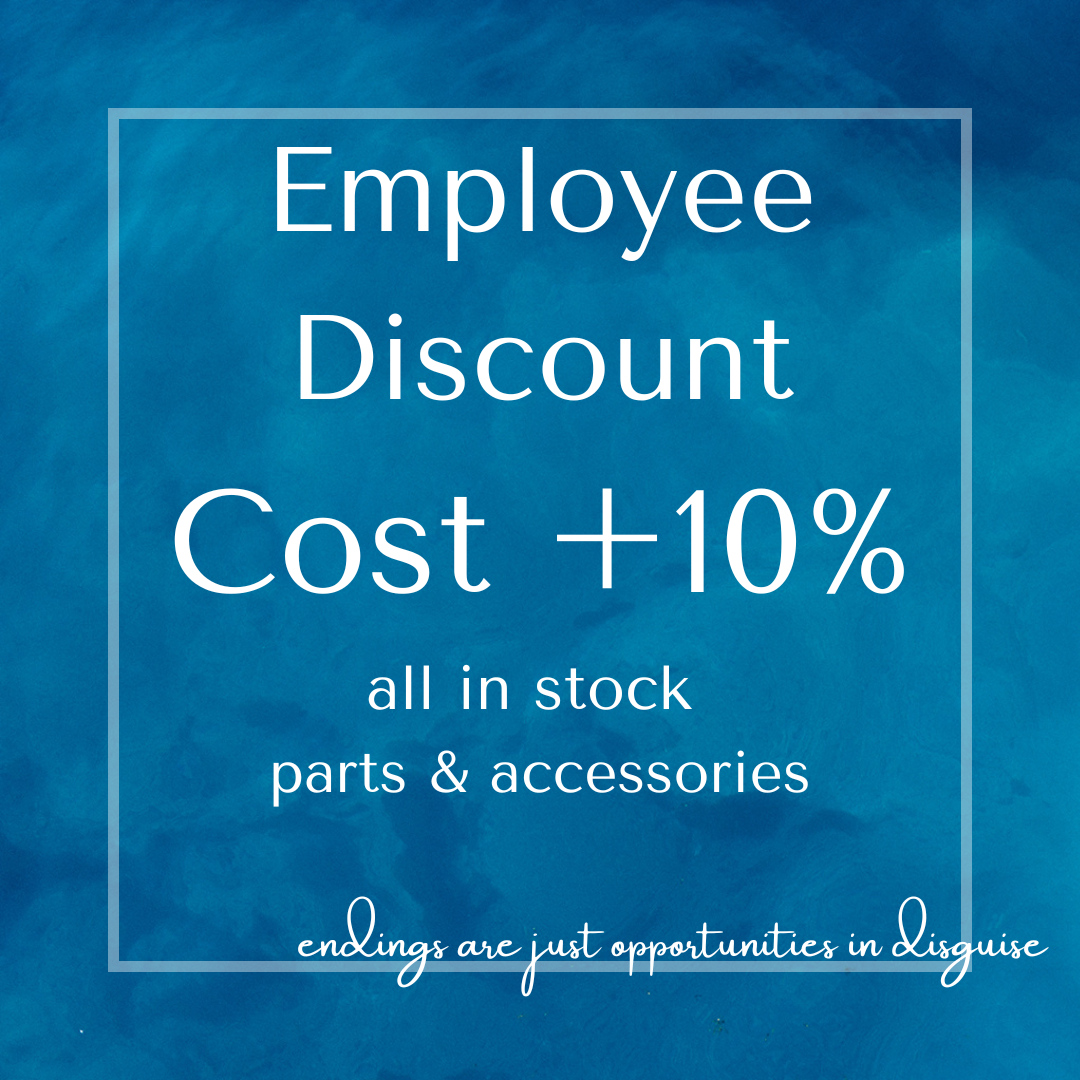 Employee Discount on all In Stock Parts & Accessories