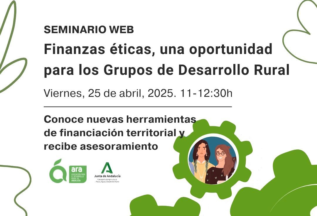 ARA organiza un seminario web sobre finanzas éticas y desarrollo rural
