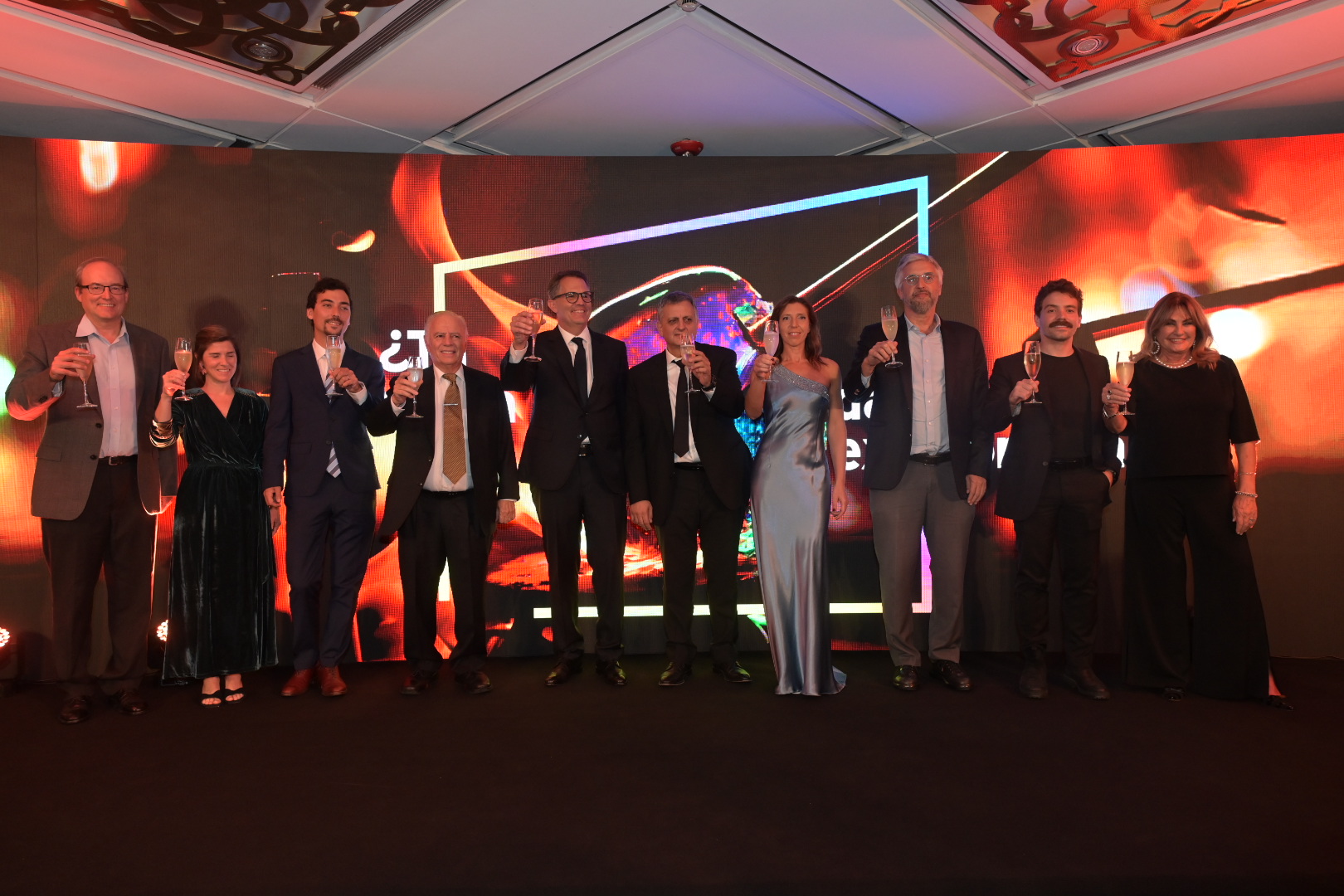 brindis en la gala EY con los premiados